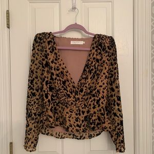 Astr Cheetah print top